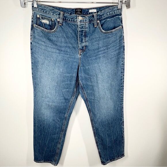 J. Crew Slim Boyfriend Premium Edition Lightly Distressed Button Fly 32 - Picture 2 of 15